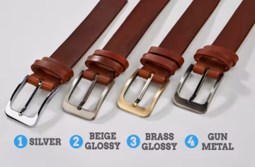 Engraved Buckle Leather Belt | Personalized Full Grain Italian Leather