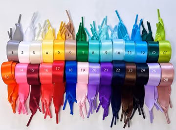 Ribbon Lace, Satin Lace - Multicolor ( ONE PAIR )