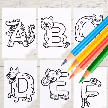 Creative Alphabet Coloring Pages | ABC Letter Animals Printable PDF (26 Pages)