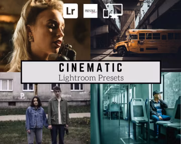 Cinematic Lightroom Presets: Mobile & Desktop, Movie Film Effects (DNG, LR, XMP)
