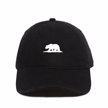 California Bear Baseball Cap Embroidered Cotton Adjustable Dad Hat