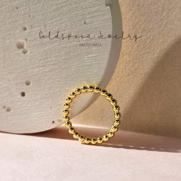 Beaded Ring - Gold Ring - Dainty Ring - Everyday Ring - Stacking Ring - Minimalist Ring - Stackable Ring - EDITH RING