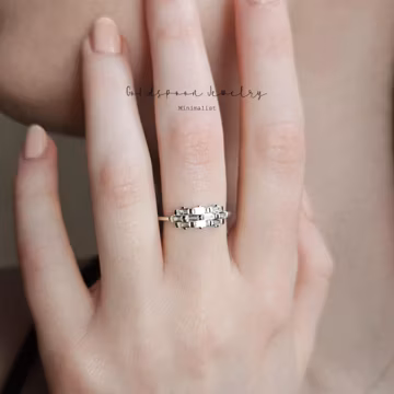 Baguette ring - Statement ring - Art deco ring - Crystal ring - Dainty ring - Everyday ring - Edgy ring - Unique ring - ALITZEL RING
