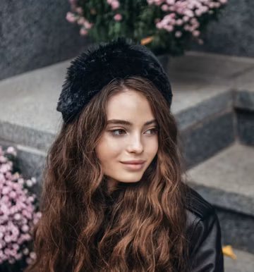 Handmade Rabbit Fur Headband Winter Hair Accessory