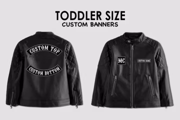 Custom Toddler Motorcycle Club Iron On Patch, Name Tags