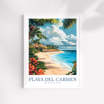 Playa del Carmen Print: Mexico Travel Wall Art