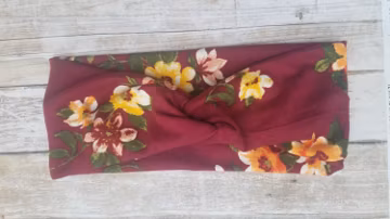 Floral Knotted Turban Headband, Stretchy Fashion Hair Accessory