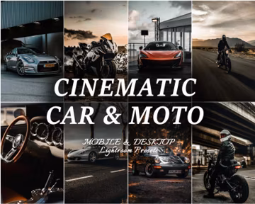 30 Car Lightroom Presets Bundle, Desktop And Mobile Presets, Auto Moto Presets, Cinematic Car Automotive Presets, Instagram Filters, Vehicle