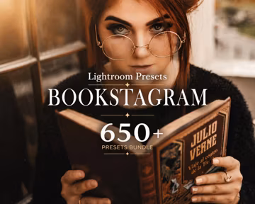 650 BOOKSTAGRAM Presets, Book Presets, Aesthetic Book Lightroom Presets, Lightroom Presets Bundle, Book Filters, Mobile and Desktop Presets
