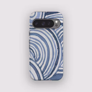 Ocean Swirls Wavy Watercolour Phone Case for Google Pixel, Apple iPhone and Samsung Galaxy