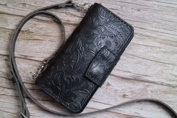 Shoulder Strap Leather iPhone 16 Pro Max 16 Plus 16e 16 Pro 15 Pro Max/15 Plus/14 Pro Max/14 Plus 13 Pro Max Wallet Case Custom 5CGIF01