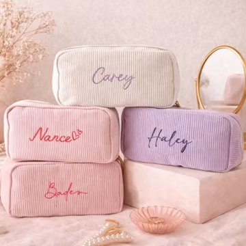 Custom Cosmetic Bag for Bridesmaid/ Custom Makeup Bag/ Gift for Bridesmaid/ Personalized Gift for Bridal Party/ Custom Bag/ Gift for Her