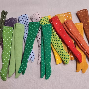 Tights for Blythe dolls, Thigh Stockings for Blythe, Knee Socks for Blythe, Socks and Short Socks, Blythe outfit. Color 1-41