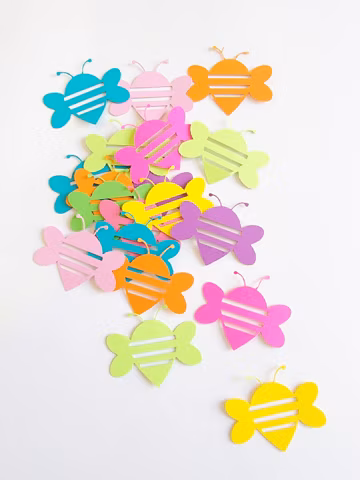 Bee Die Cut Out ( Scrap Booking, Baby Shower, Confetti, Party Decoration )