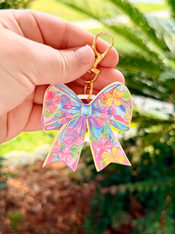 Bag Charm Preppy Bow Inspired: Disney Inspired Accessories, Moana, DCL Fish Extender, Handmade