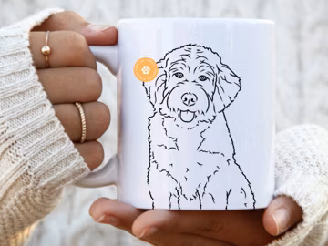 Bernedoodle Mug dog mom gift for her Berne doodle mum gifts pet portrait dog dad Bernedoodle mom dog owner dog print dog lover gift dog mug