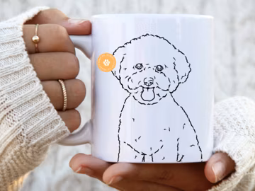 Bichon Frise Mug dog mom gift for her dog mum gifts pet portrait dog dad Bichon Frise mom dog owner dog print dog lover gift dog décor mug