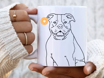 American Bulldog Mug dog mom gift for her dog mum gifts pet portrait dog dad American Bulldog mom dog owner dog print dog lover gift dog mug