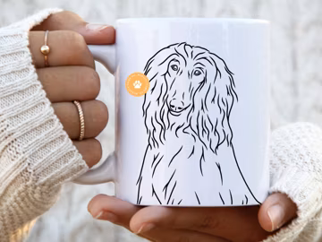 Afghan Hound Mug dog mom gift for her dog mum gifts pet portrait dog dad Afghan Hound mom dog owner dog print dog lover gift dog décor mug
