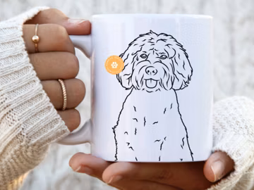 Labradoodle Mug dog mom gift for her dog mum gifts pet portrait dog dad Labradoodle owner coffee mug dog print dog lover gift doodle décor