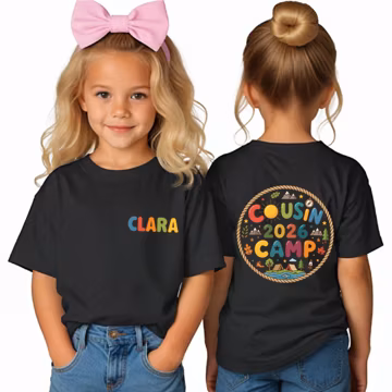 Personalized Cousin Crew Shirt, Cousin Camp 2026 Kids Shirt, Family Reunion Shirt, Matching Family Trip Tee, Summer Camp Youth Shirt
