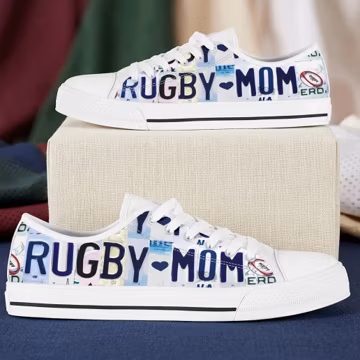 Rugby Mom Low Top Canvas Shoes: Custom Sports Sneakers