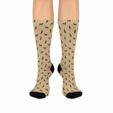 Rottweiler Dog Socks: Unisex Animal Crew Socks, Cozy & Stylish