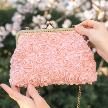 Floral Embroidery Clutch – Made to Order Personalized Purse – Handmade Gift for Women, Bridal or Everyday Use, Mother Day's Gift