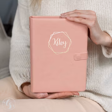 Refillable Planner 2026-2027 daily weekly, Personalized Monthly Hourly Planner, Faux Leather Binder Notebook gift for Mom