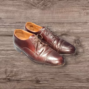 Men Vintage Leather Burgundy Cap Toe Oxfords By Bostonian Size 8.5M
