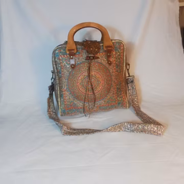 Rare Find Personalized Mandala Tote Bag: Jacquard Fabric with Adjustable Strap