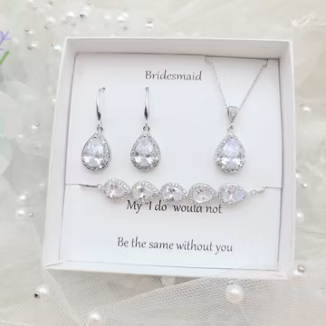 925 Silver Earring Hook with Cubic Zirconia Necklace,Bracelet Set. Silver Teardrop Cubic Zirconia Necklace ,925 Earring hook ,Bracelet Set.