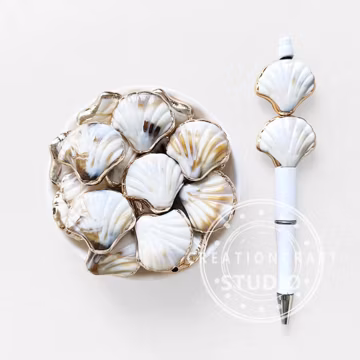 Shell Shape Acrylic Beads Loose Beads DIY Beach Craft Jewelry Boho Accessories