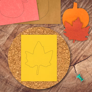 Autumn Pin Punching Cards, Toddler Preschool Activity