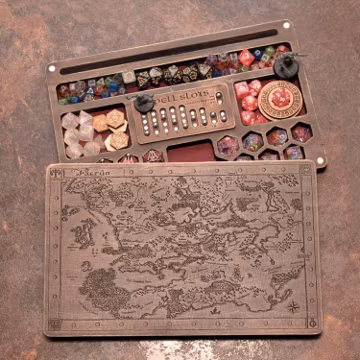 Personalized Dice Box with Magnetic Spell Slot Tracker: DnD Dice Organizer