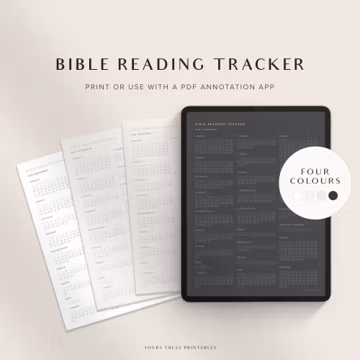 Printable Books of the Bible, Bible Reading Plan, Bible Reading Tracker, Printable Digital Bible Reading Checklist, Bible Reading Planner