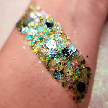 Body Glitter, Face Glitter Gel Makeup, St Patricks Day, Hair, Eye, Festival, Rave, Green, Gold, Rainbow, Iridescent, Holographic, Euphoria