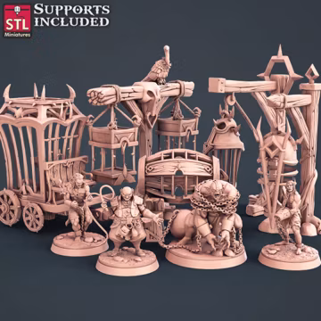 Slave Merchant Set - STL Miniatures - Wargaming d&d dnd