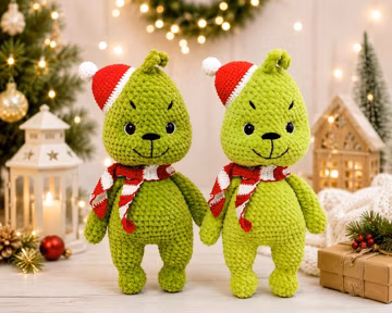 Grinch Crochet Pattern PDF | Christmas Amigurumi Pattern | Plush Grinch Tutorial | Easy Crochet Toy Pattern | Instant Download