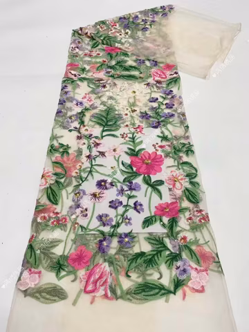 gold sequin flower embroidered lace fabric green pink floral tulle mesh fabric for For Modern Wedding Dress,Curtain,Banquet Dress
