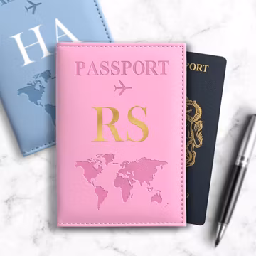 Personalised Passport Holder, Personalised Passport Cover, Holiday Travel Gift for Her, Destination Wedding Passport Covers, Aeroplane Gift