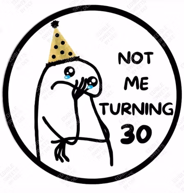 Not Me Turning 30 Edible Image for Cakes, Cupcakes, Cookies on PREMIUM Sheets! (ANY AGE)