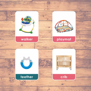 BABY FURNITURE & ACCESSORIES (26 Cards) - Flashcards | Montessori | Educational | Learning | (26 Cards)