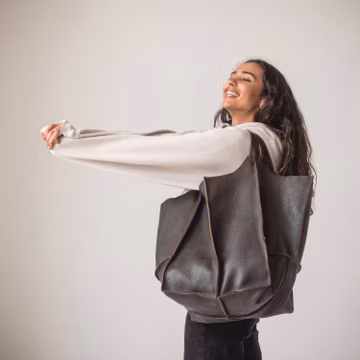 Handmade Italian Leather Hobo Bag, Soft Pebbled Shoulder Bag for Women