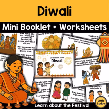 Diwali Mini Booklet and Worksheets Printable