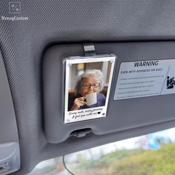Loss of Mother Memorial Gift Personalized Car Visor Clip, Custom Photo Keepsake, Sympathy Gift for Loss, Remembrance Gift for Mom Grief Gift
