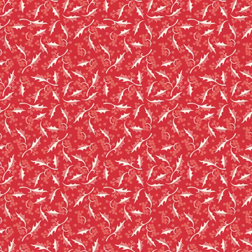 Riley Blake Designs Merry Little Christmas Holly Red (C14845-RED) 1/2-YD Increments*Christmas Fabric*Holly Fabric*Holiday Fabric*