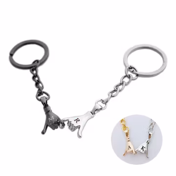 Set of 2 Pinky Promise Matching Couple keychains keychain for Best Friend BFF keychain keychain for Women Men Girls Boys