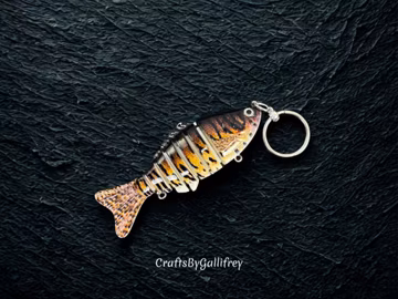 Fishing Lure Keychain - Pick the Color: Personalized Fishing Gifts