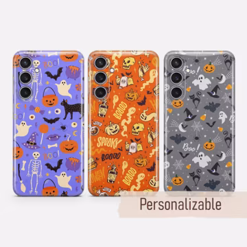 Halloween Phone case Spooky Cute Ghost cover fit for Samsung S26 S25 S24 S23 S22 Plus Ultra FE S10 Galaxy Note 20 A16 A17 A57 A56 A16 A25